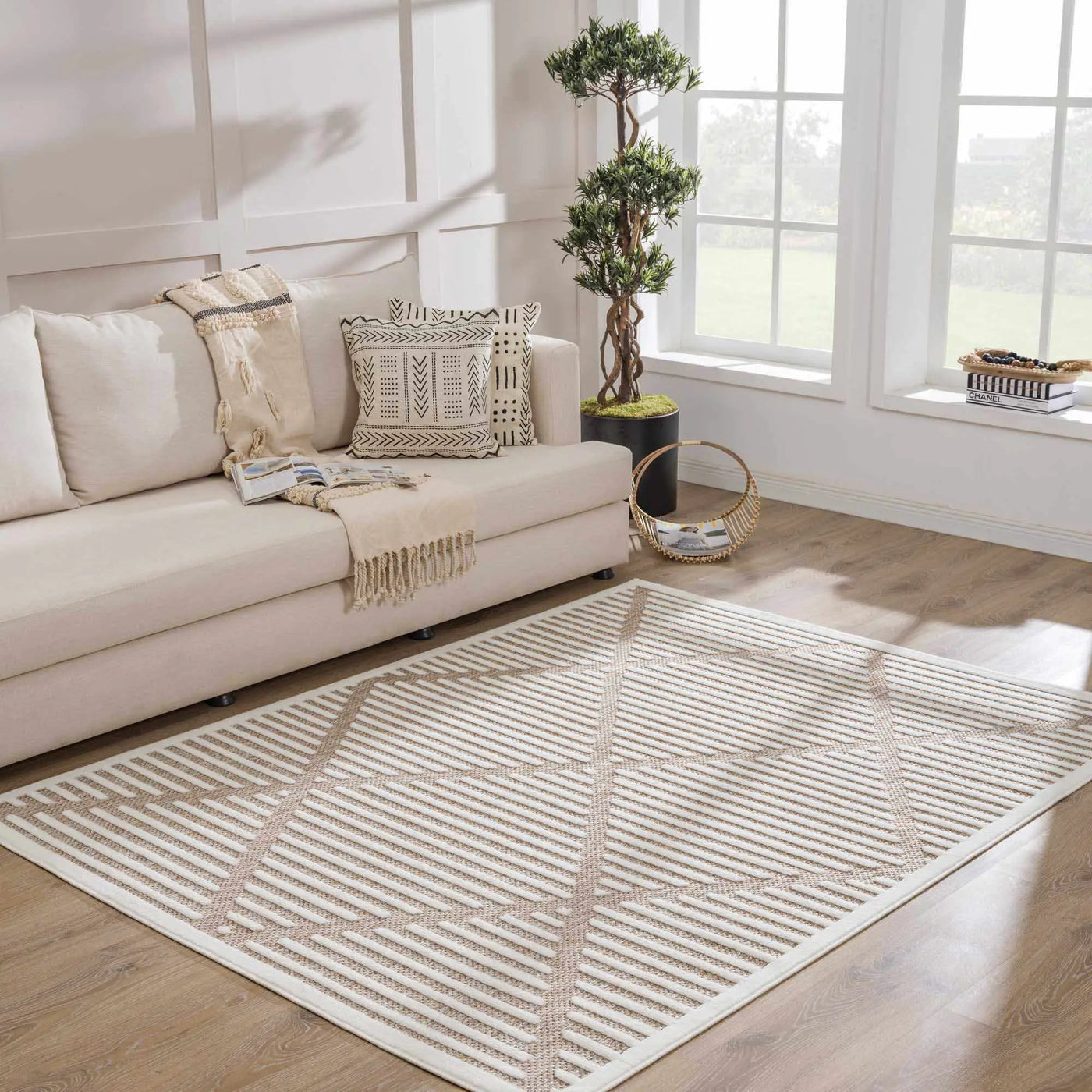 Anah Cream Outdoor Rug by Boutique Rugs