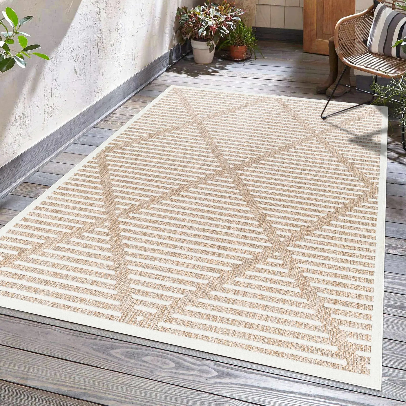 Anah Cream Outdoor Rug by Boutique Rugs