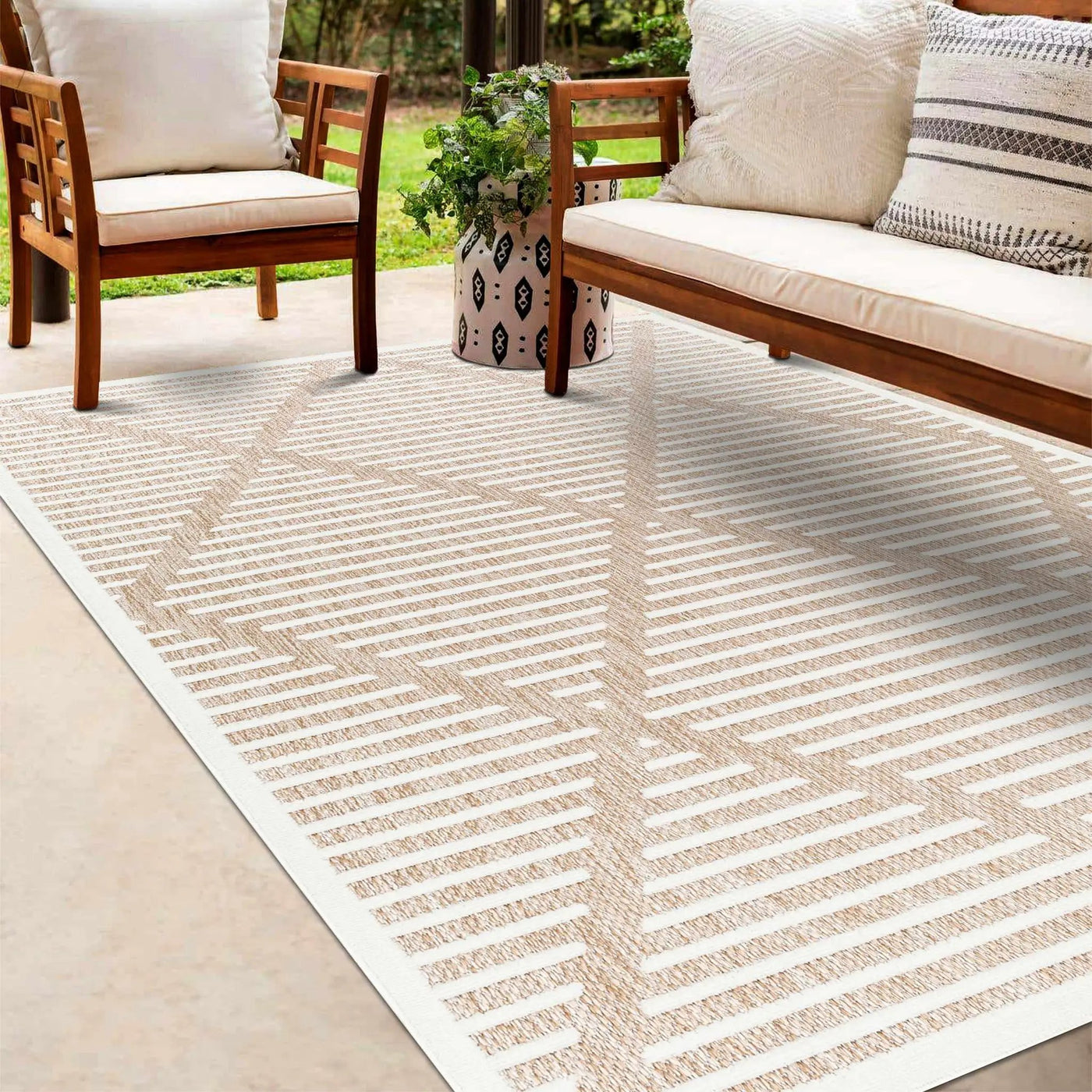 Anah Cream Outdoor Rug by Boutique Rugs