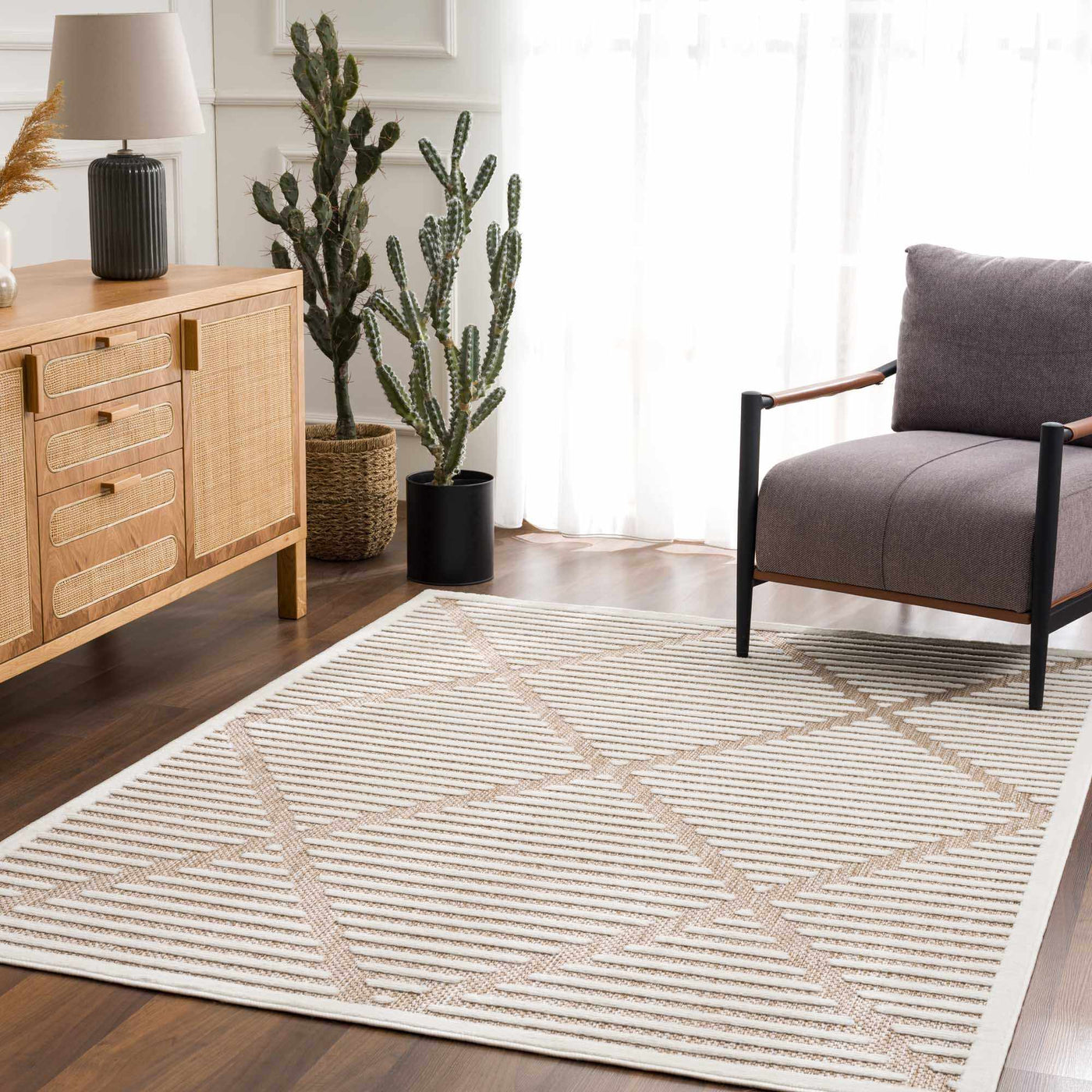 Anah Cream Outdoor Rug by Boutique Rugs