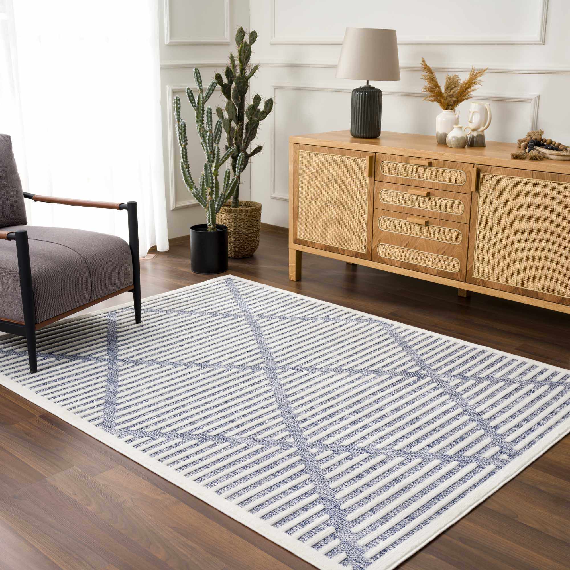 Anah Blue Outdoor Rug by Boutique Rugs