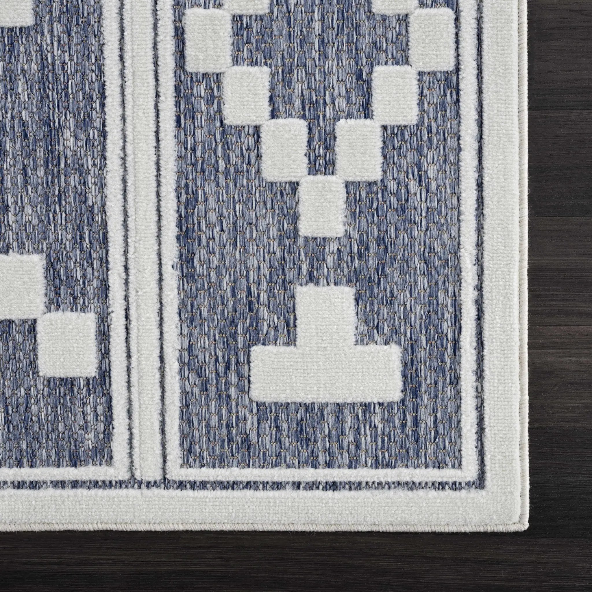Hiro Blue Outdoor Rug - Clearance by Boutique Rugs