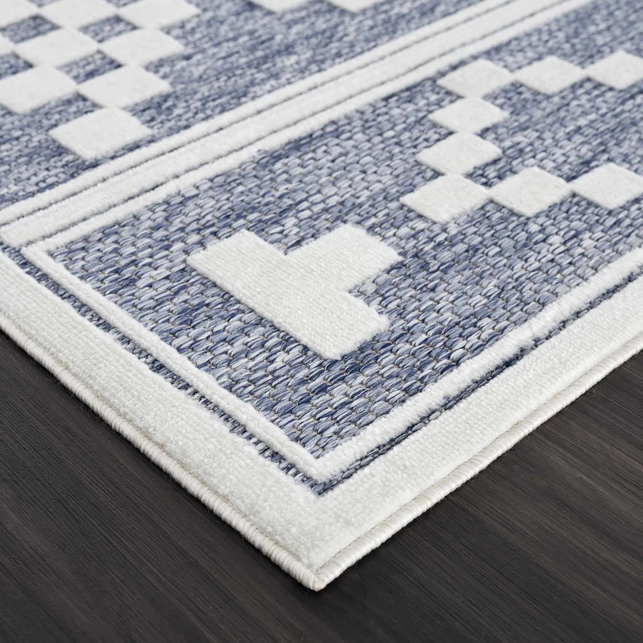 Hiro Blue Outdoor Rug - Clearance by Boutique Rugs