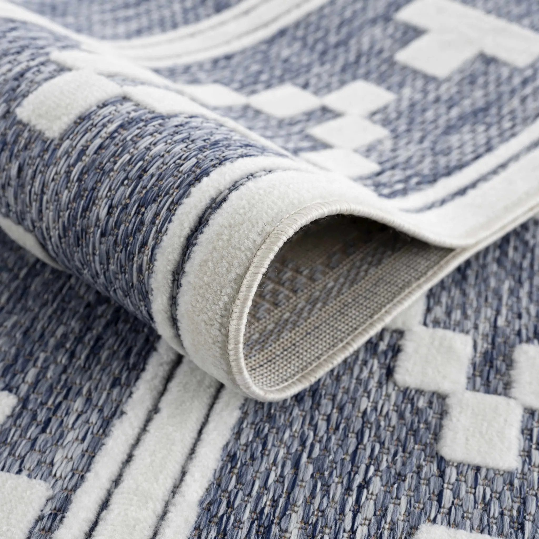 Hiro Blue Outdoor Rug - Clearance by Boutique Rugs