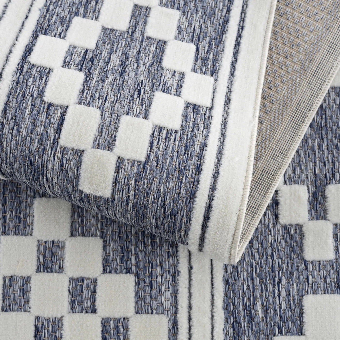 Hiro Blue Outdoor Rug - Clearance by Boutique Rugs