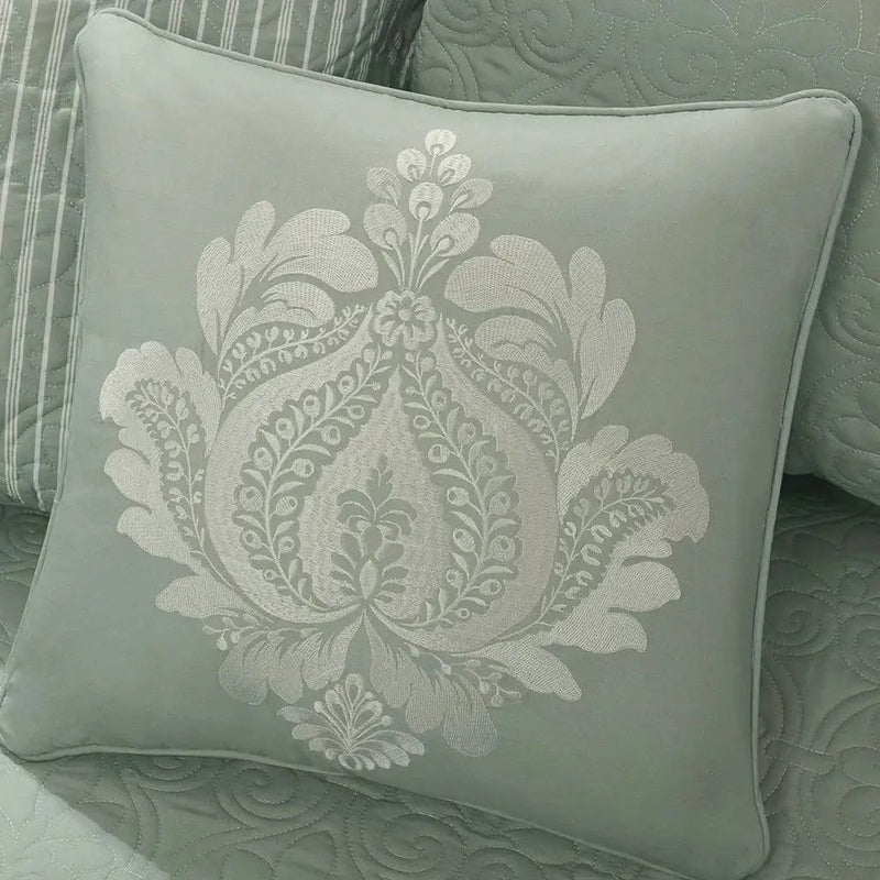 6-Piece Country Cottage Quilted Seafoam Green Reversible Daybed Cover Set by HomePacific