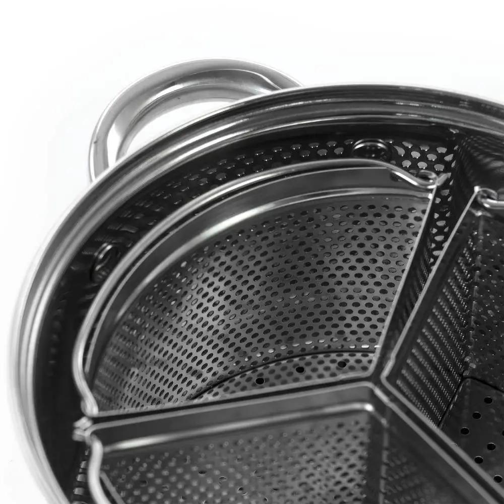 Stainless Steel 4-Quart Dutch Oven with 3-Section Dividers and Lid by HomePacific