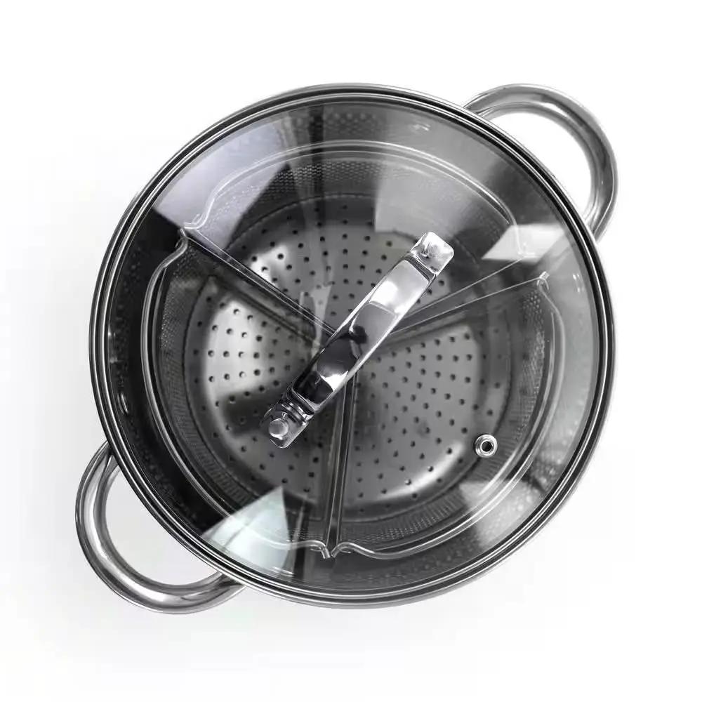 Stainless Steel 4-Quart Dutch Oven with 3-Section Dividers and Lid by HomePacific