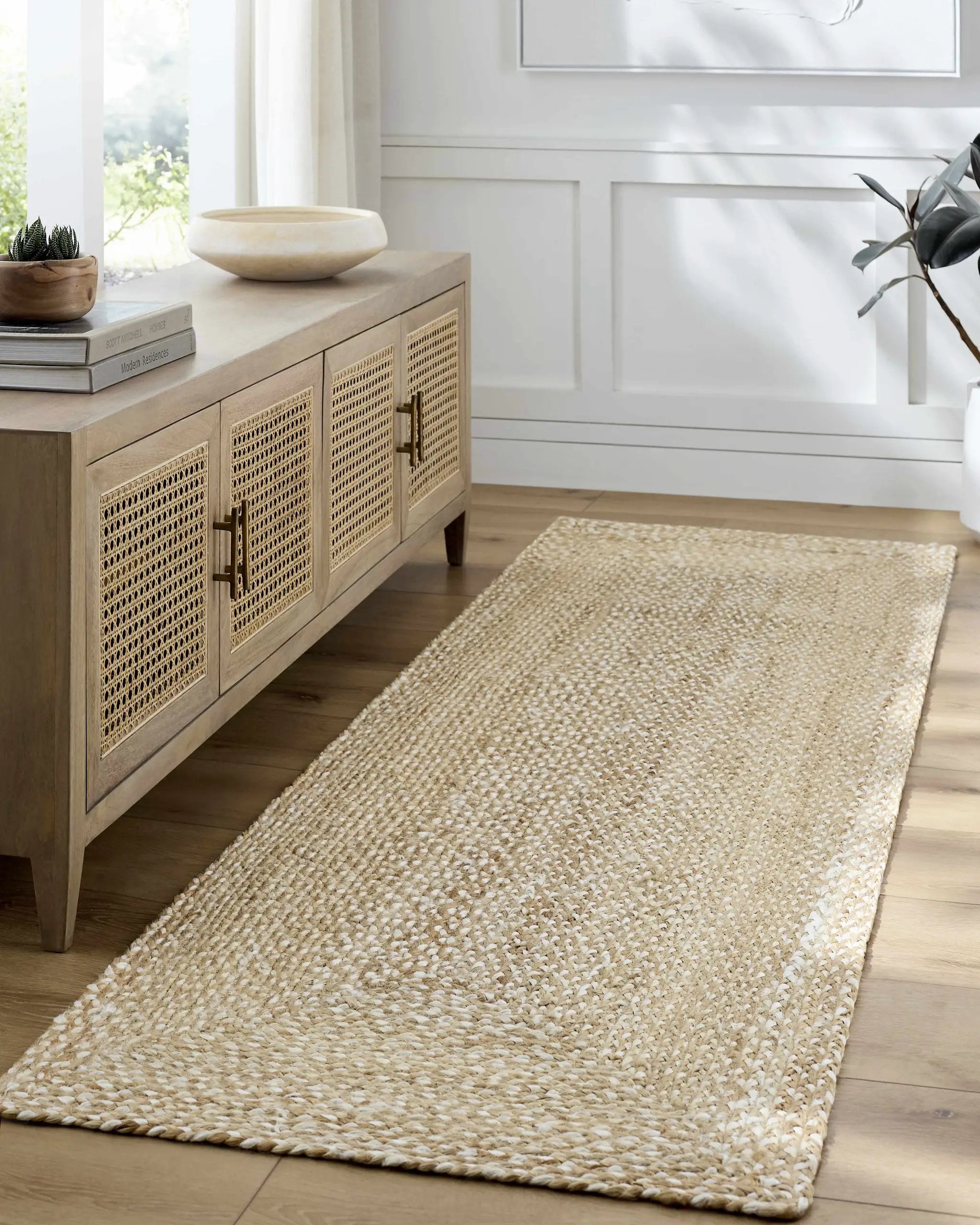 Elkie Beige Jute Area Rug - Clearance by Boutique Rugs