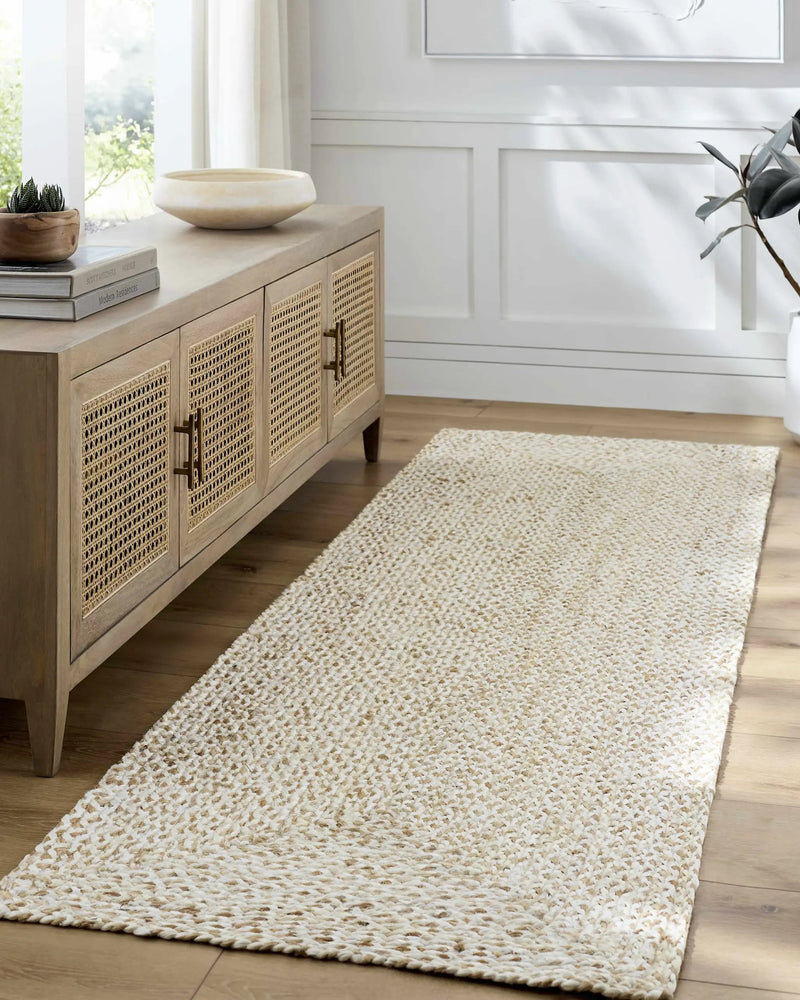 Elkie Cream Jute Area Rug - Clearance by Boutique Rugs