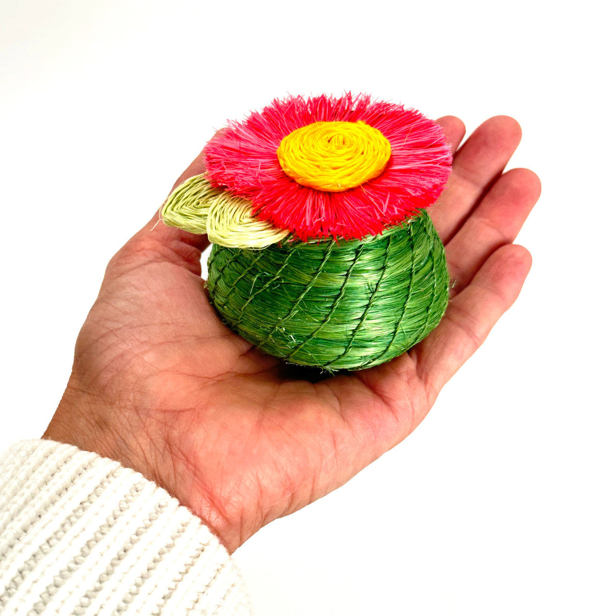 Pink Sunflower Tiny Basket, photo 2 of 5
