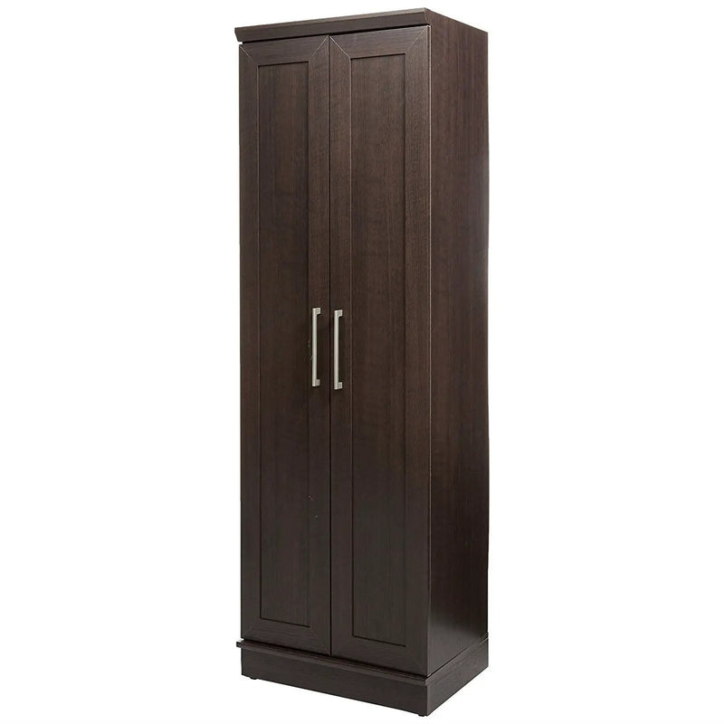 Bedroom Wardrobe Cabinet Storage Closet Organizer in Dark Brown Oak Finish by HomePacific