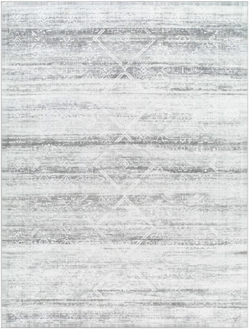 Blake Light Gray Washable Area Rug - Clearance by Boutique Rugs