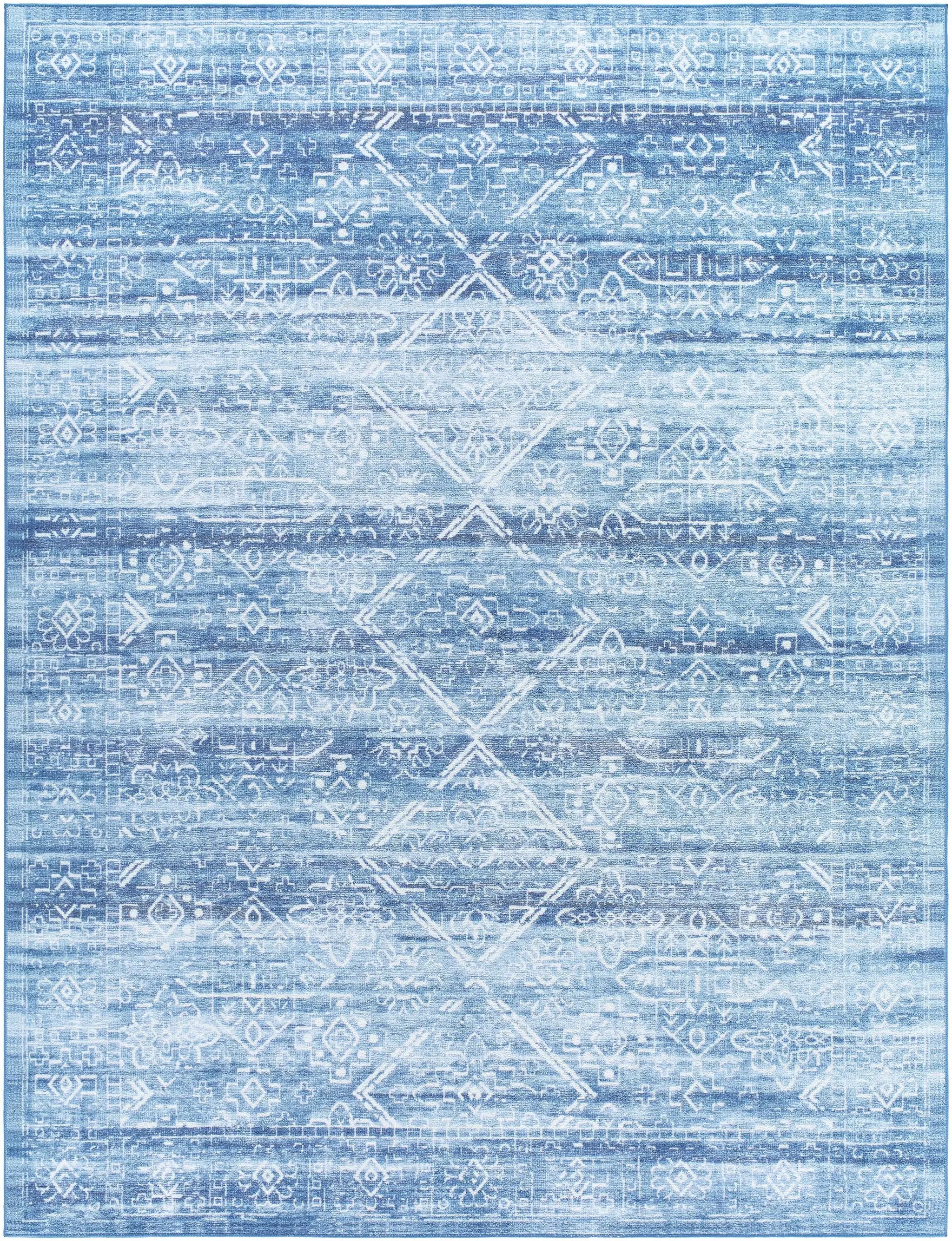 Blake Arctic Sky Washable Area Rug - Clearance by Boutique Rugs