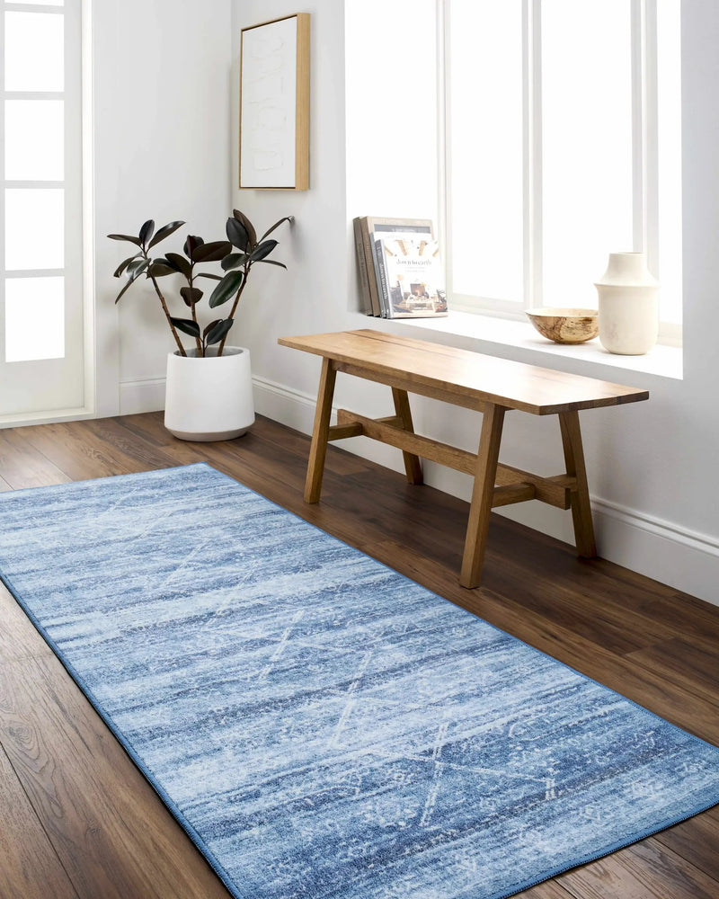 Blake Arctic Sky Washable Area Rug - Clearance by Boutique Rugs