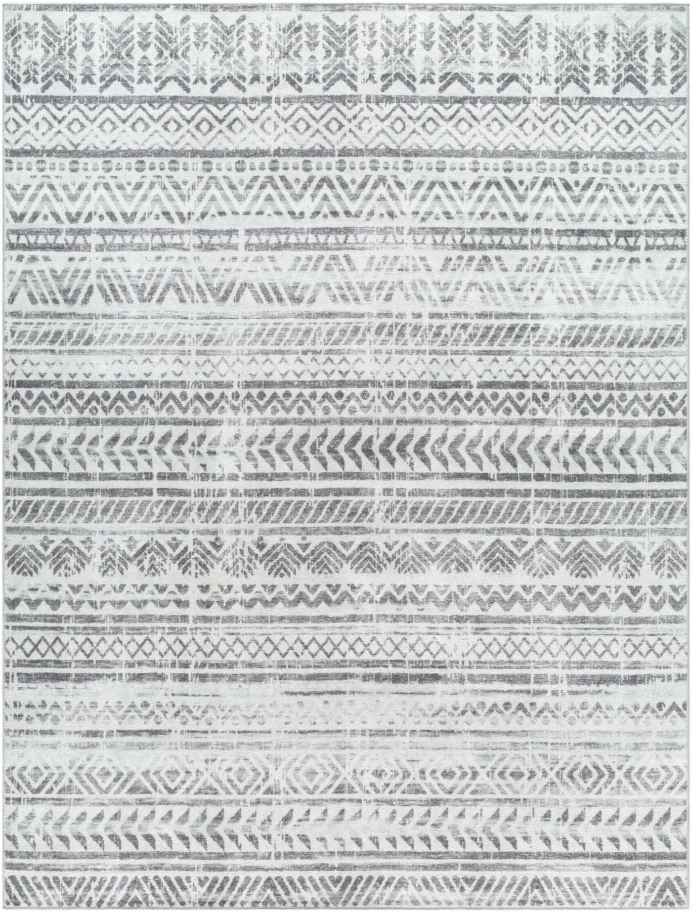 Ianna Light Gray Washable Area Rug - Clearance by Boutique Rugs