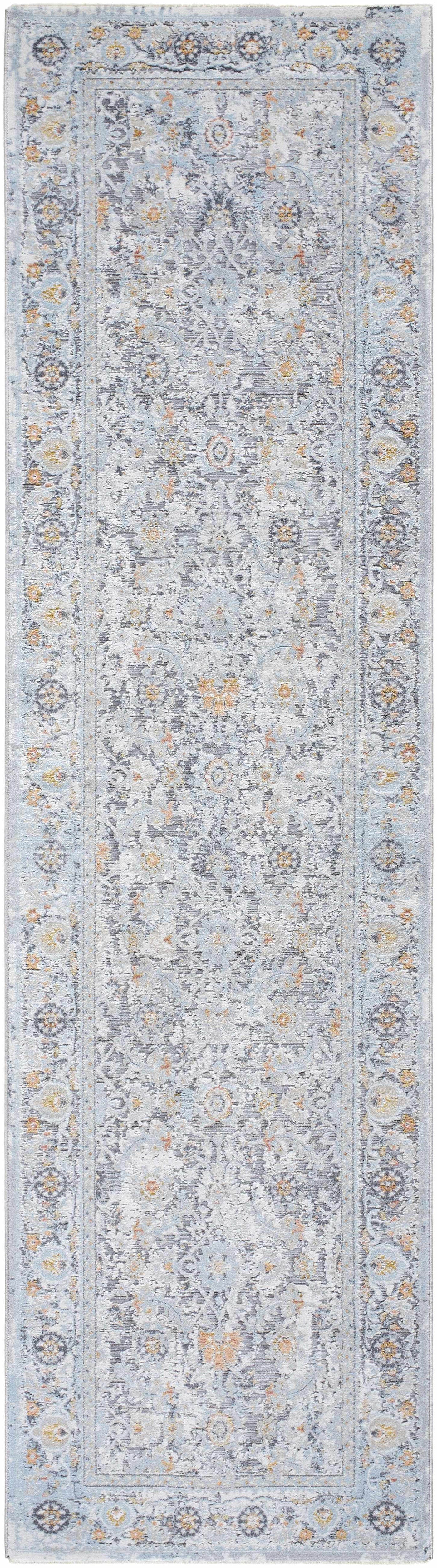 Finn Silver Blue Area Rug - Clearance by Boutique Rugs