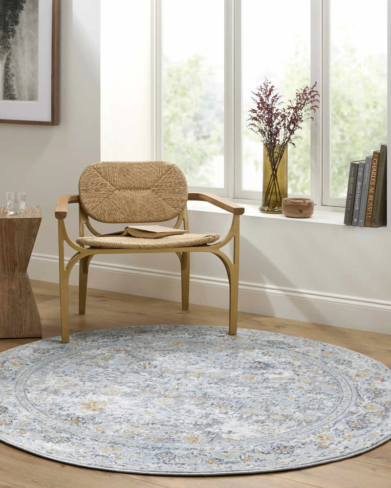 Finn Silver Blue Area Rug - Clearance by Boutique Rugs