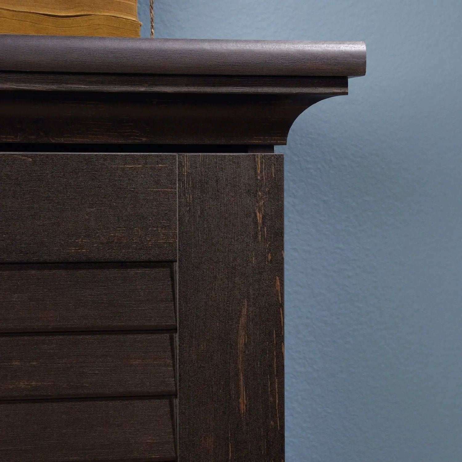 Multi-Purpose Wardrobe Armoire Storage Cabinet in Dark Brown Antique Wood Finish by HomePacific