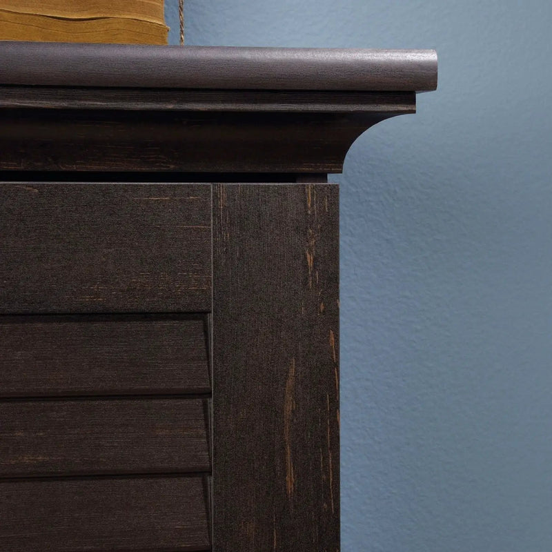 Multi-Purpose Wardrobe Armoire Storage Cabinet in Dark Brown Antique Wood Finish by HomePacific