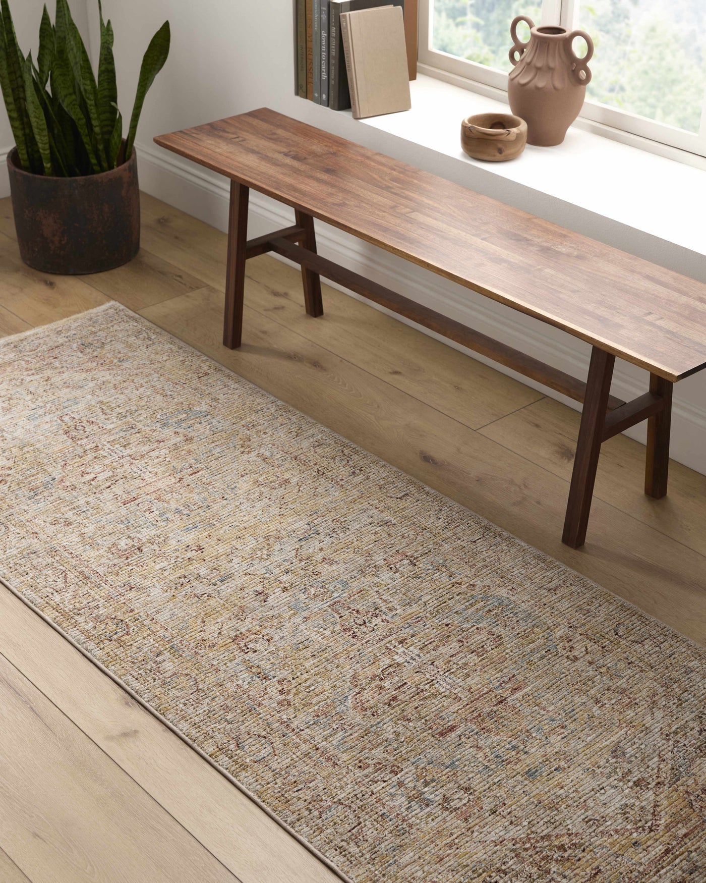 Alois Rust Rich Textured Traditional Rug by Boutique Rugs