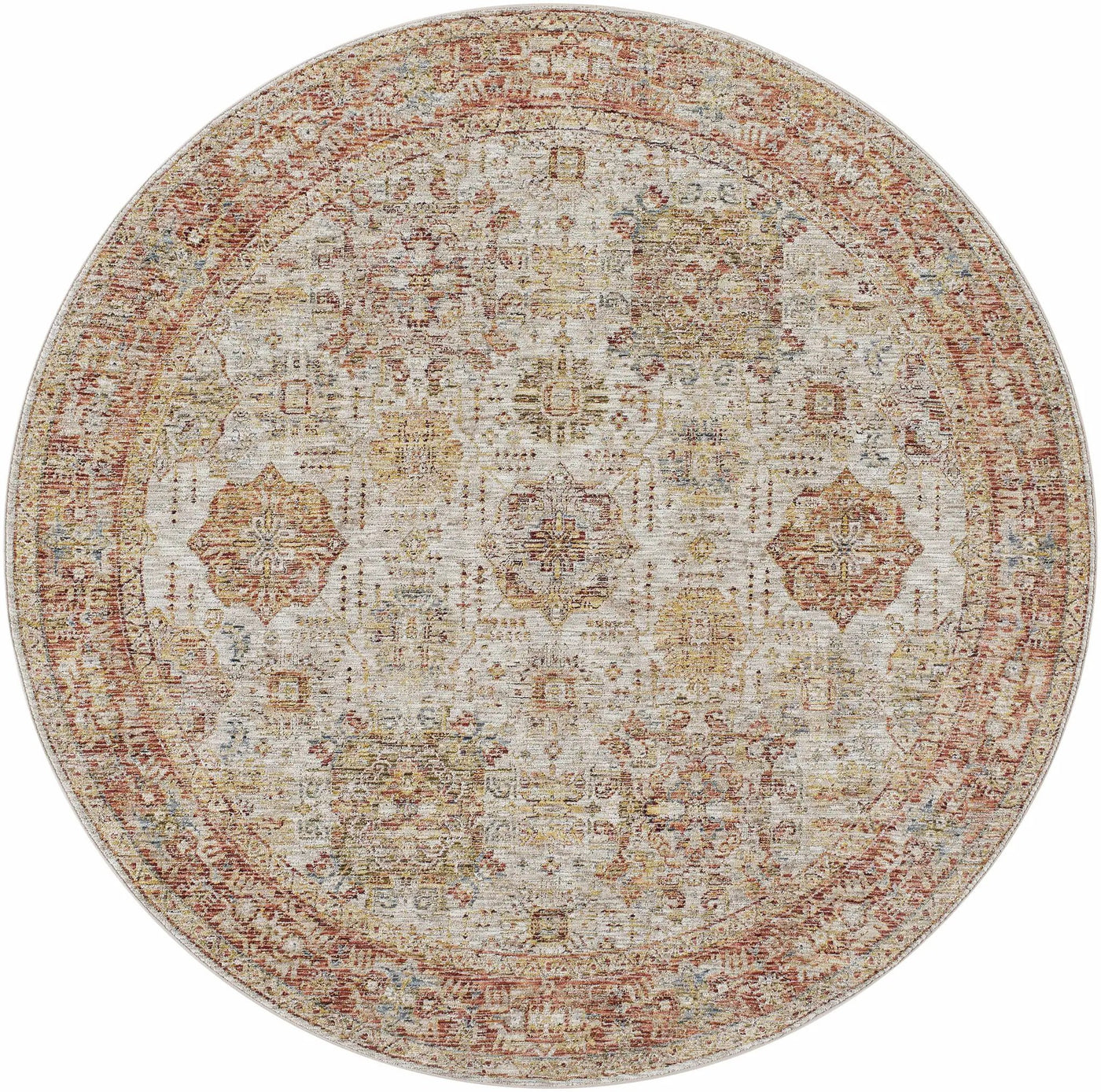 Ange Rust Rich Textured Traditional Rug by Boutique Rugs