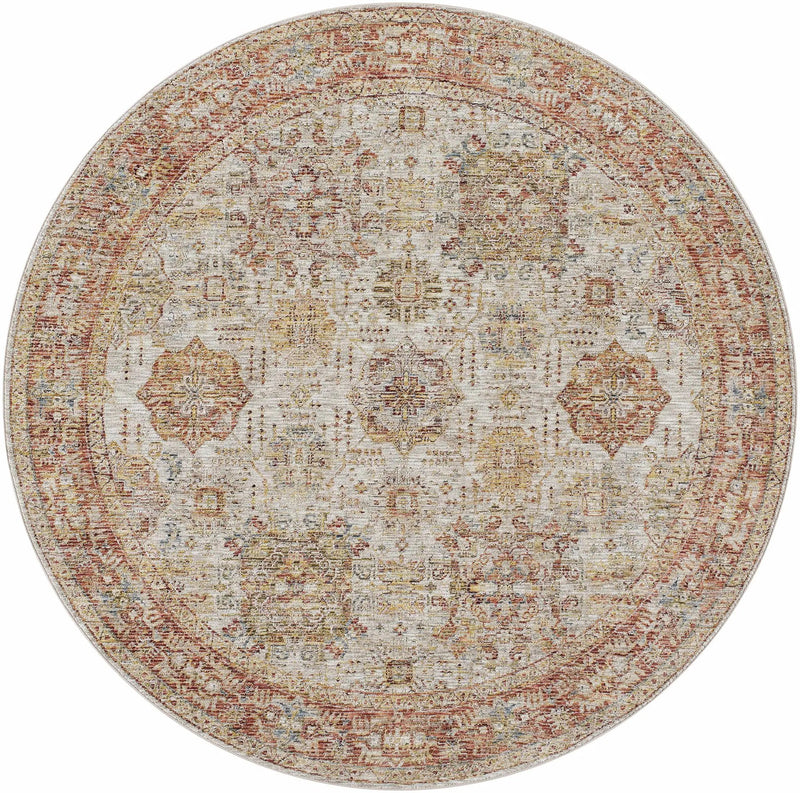 Ange Rust Rich Textured Traditional Rug by Boutique Rugs