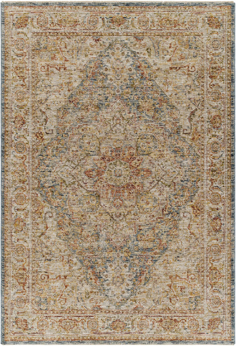 Cress Tan Rich Textured Traditional Rug by Boutique Rugs