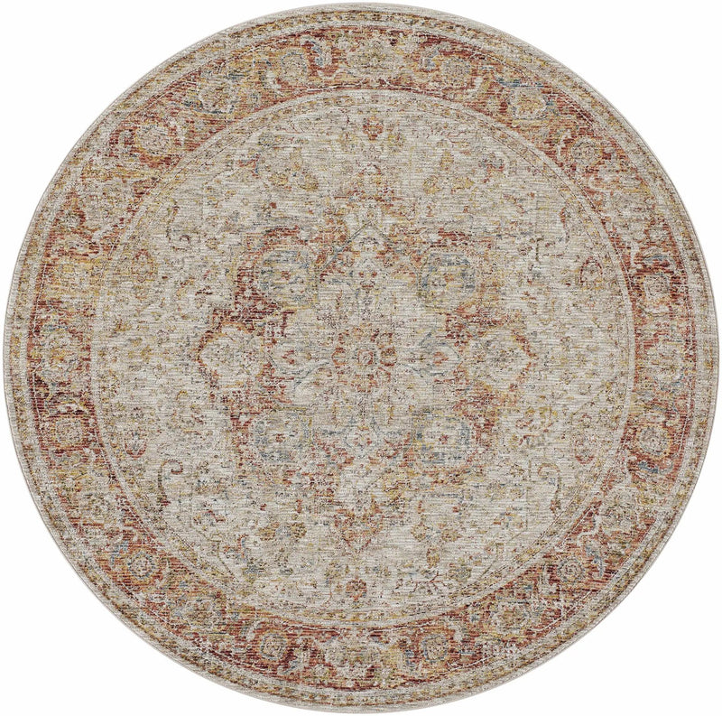 Cress Rust Rich Textured Traditional Rug by Boutique Rugs