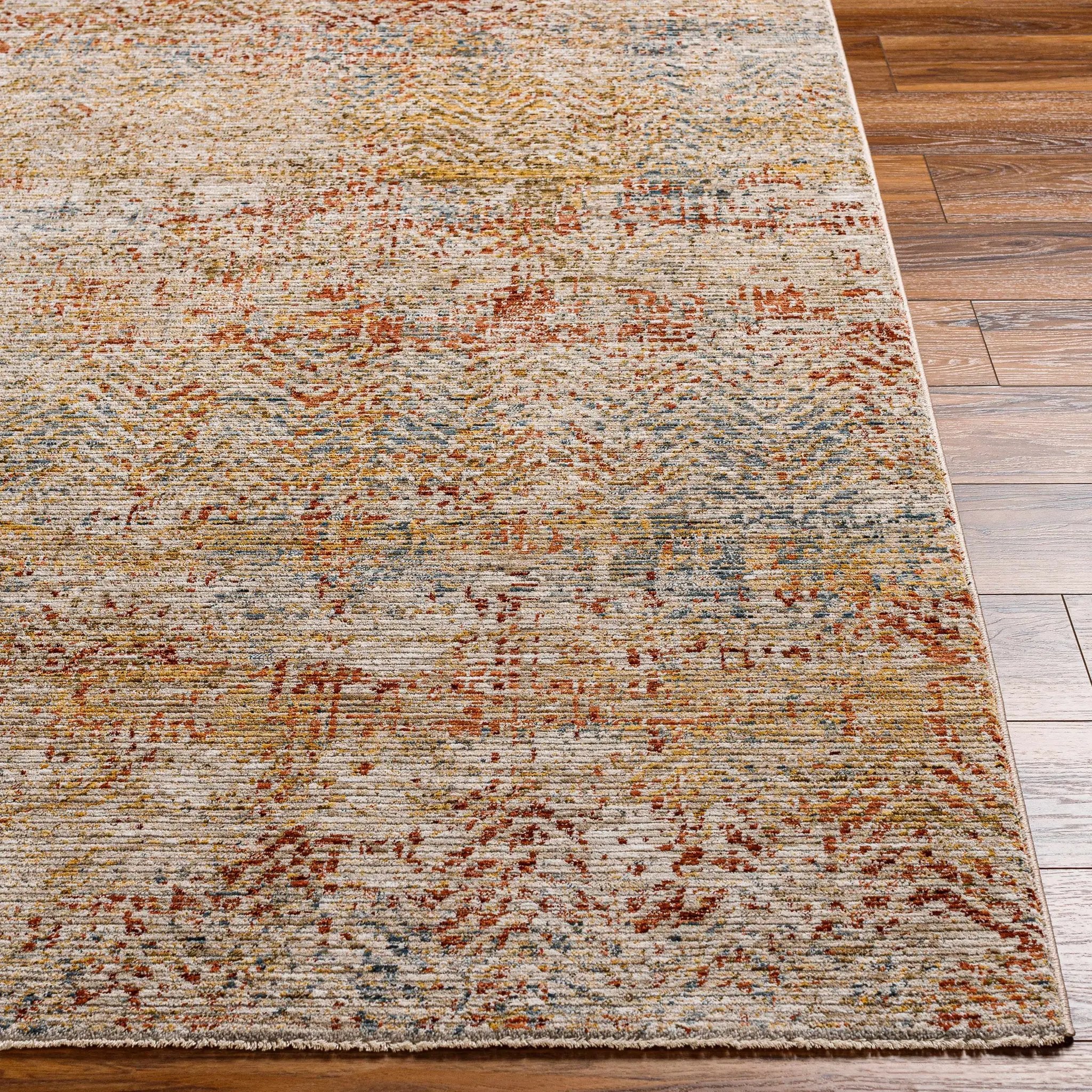 Sava Rust Rich Textured Traditional Rug by Boutique Rugs