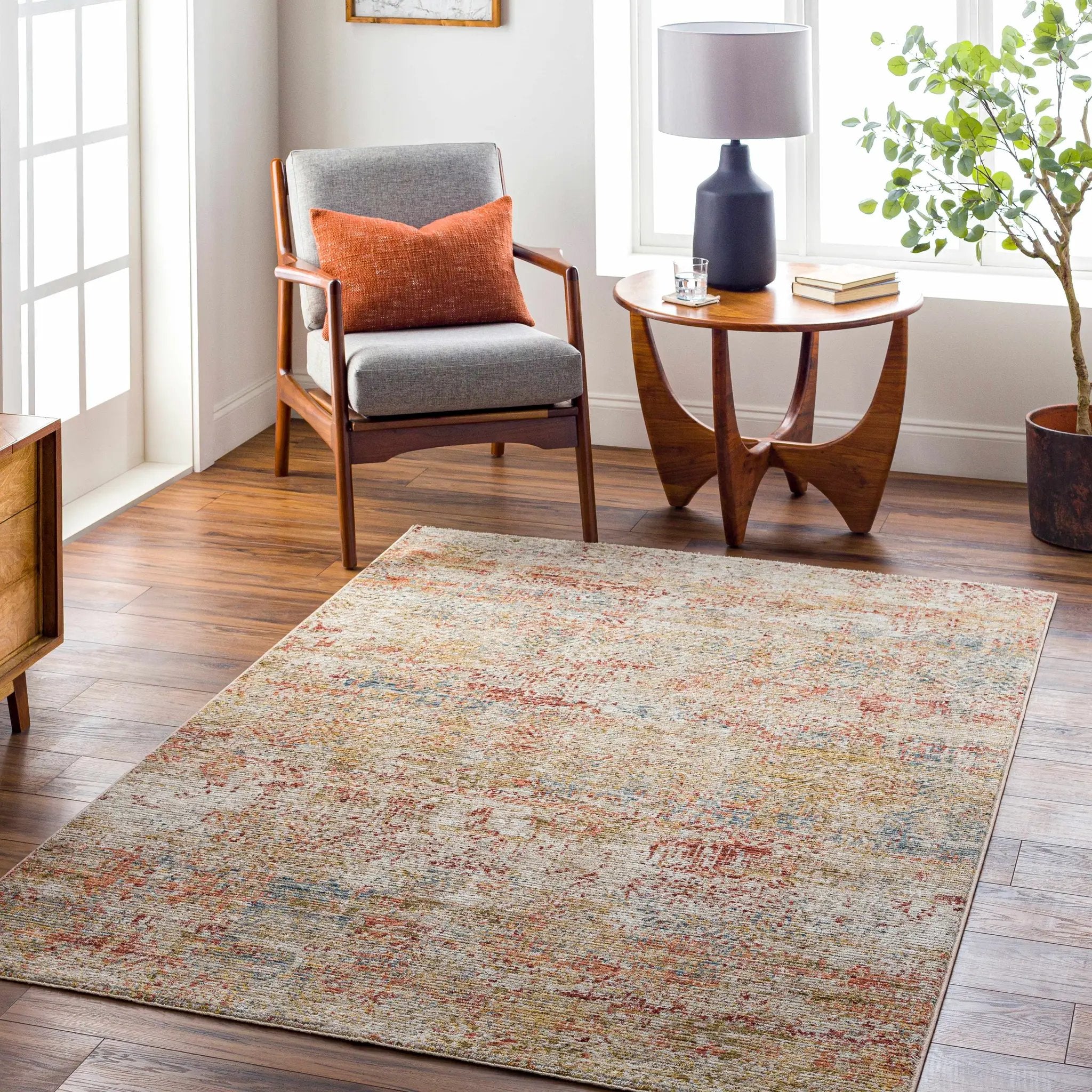 Sava Rust Rich Textured Traditional Rug by Boutique Rugs