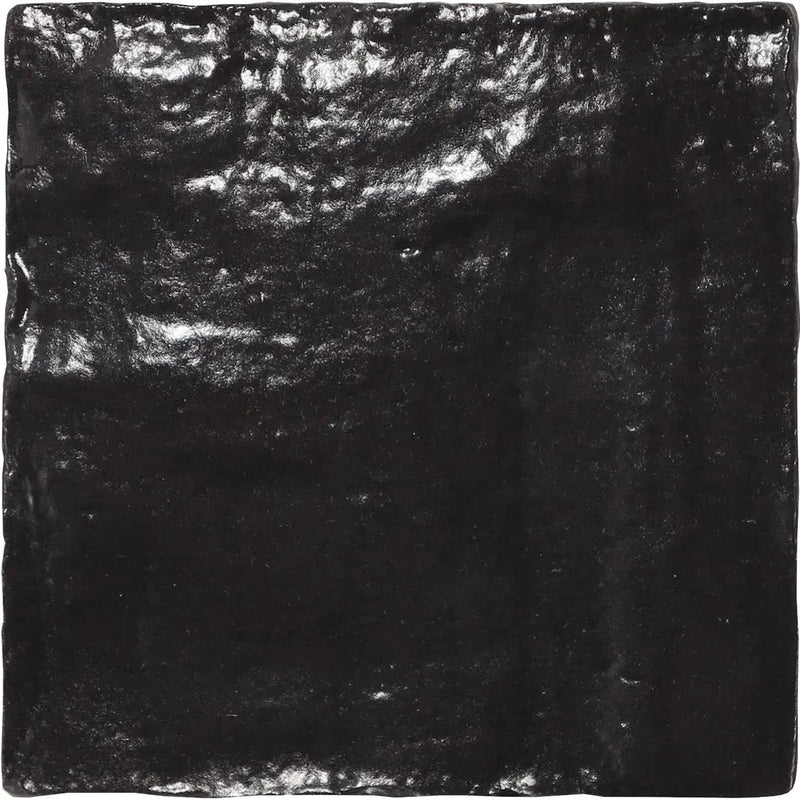 Black 4x4 Glossy Matte Subway Ceramic Tile (60 pack, 6.46 sq ft/case) by Apollo Tile