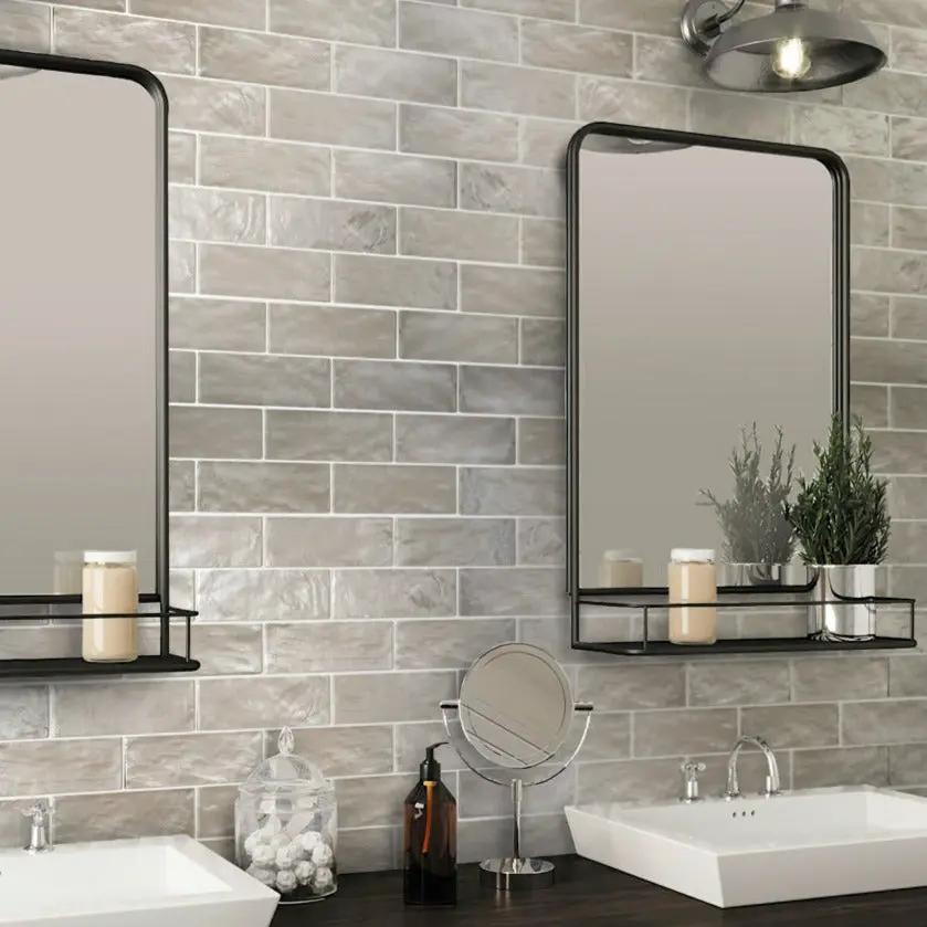 Light Tea Green 2.5x8 Glossy Matte Subway Ceramic Tile (38 pack, 5.38 sq ft/case) by Apollo Tile
