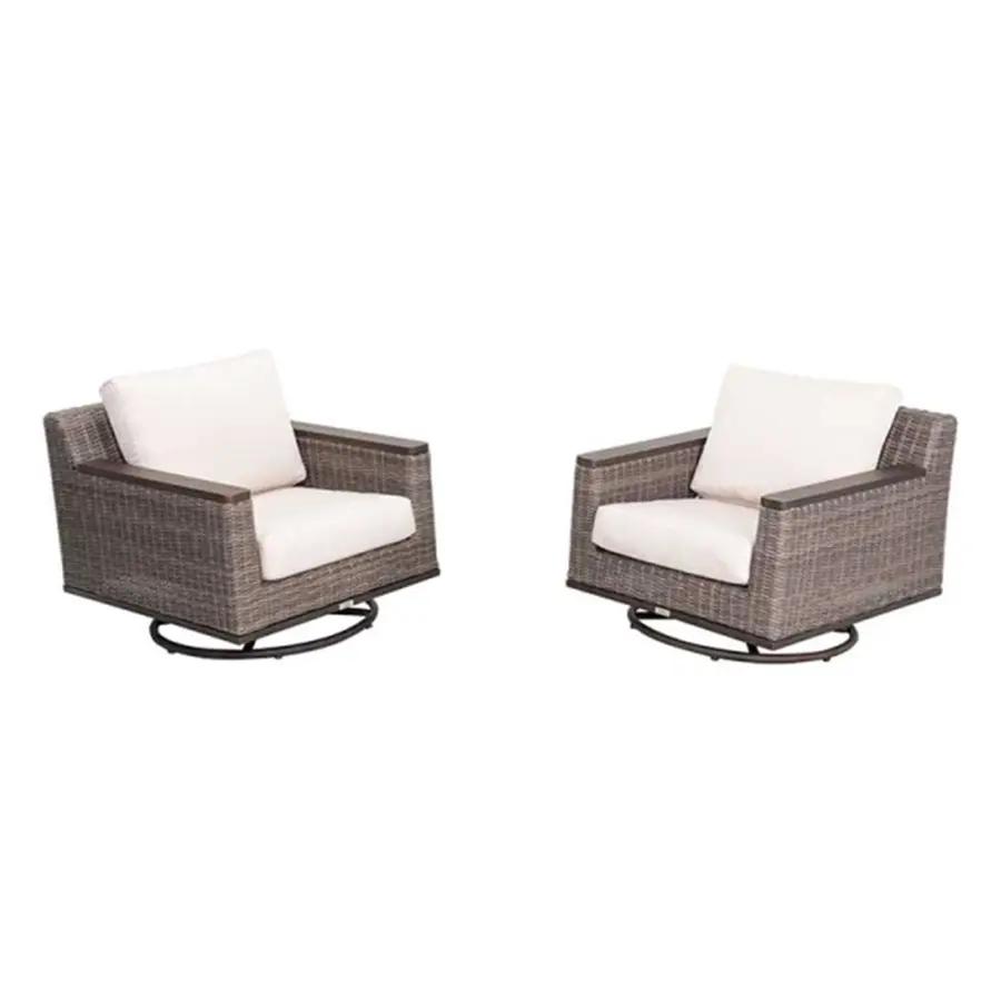 2 Beaufort Wicker Swivel Rocking Chair by Outdoor-USA®