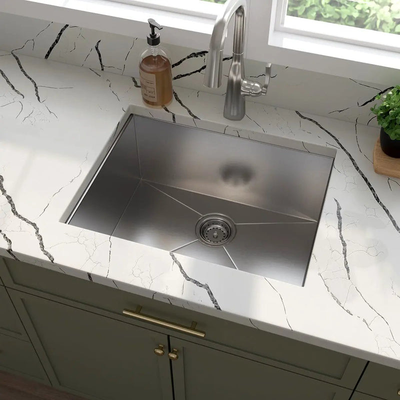 Handcrafted 16g 2318 Stainless Steel Tiles in a finished room