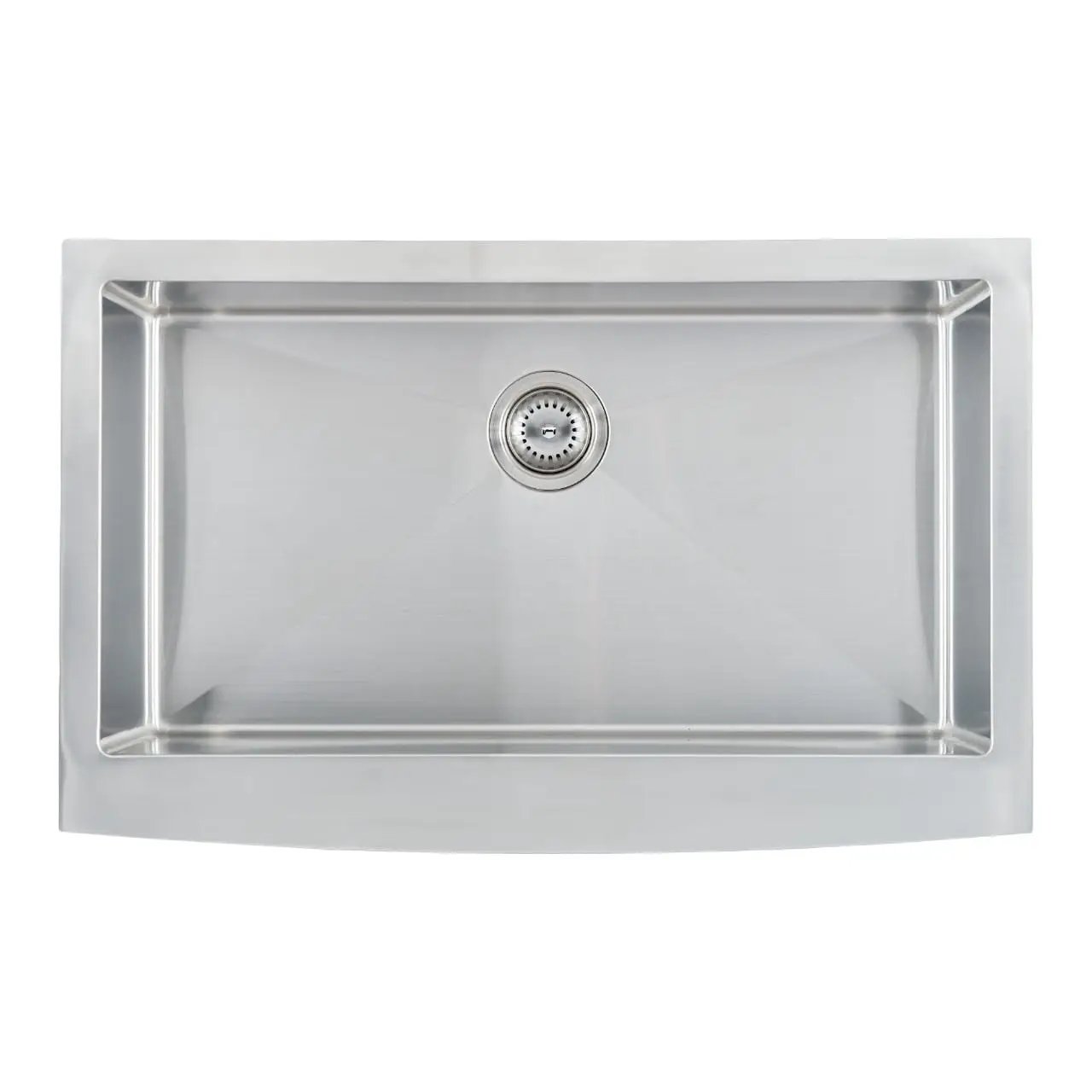 Handcrafted Farmhouse With Apron 16g 3321 Stainless Steel Tiles close up