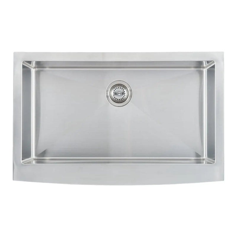Handcrafted Farmhouse With Apron 16g 3321 Stainless Steel Tiles close up