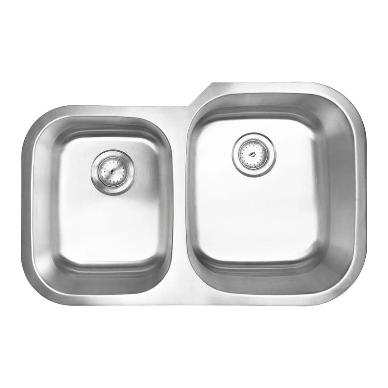 Double Bowl 3120 40/60 Kitchen Sink Stainless Steel 9.00 inch close up