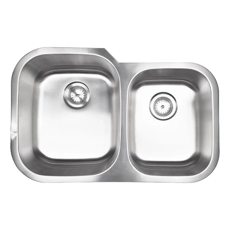 Double Bowl 3120 60/40 Kitchen Sink Stainless Steel 20.50 inch close up