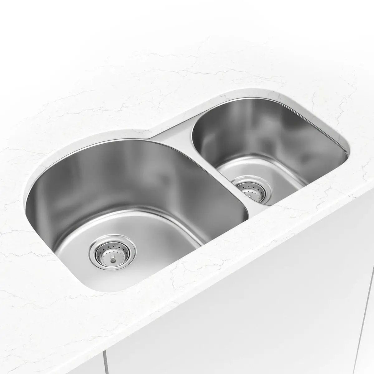 Double Bowl 3120 60/40 Kitchen Sink Stainless Steel 20.50 inch in a finished room