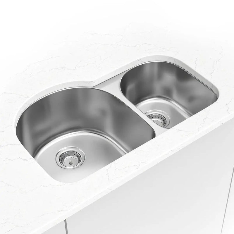 Double Bowl 3120 60/40 Kitchen Sink Stainless Steel 20.50 inch in a finished room