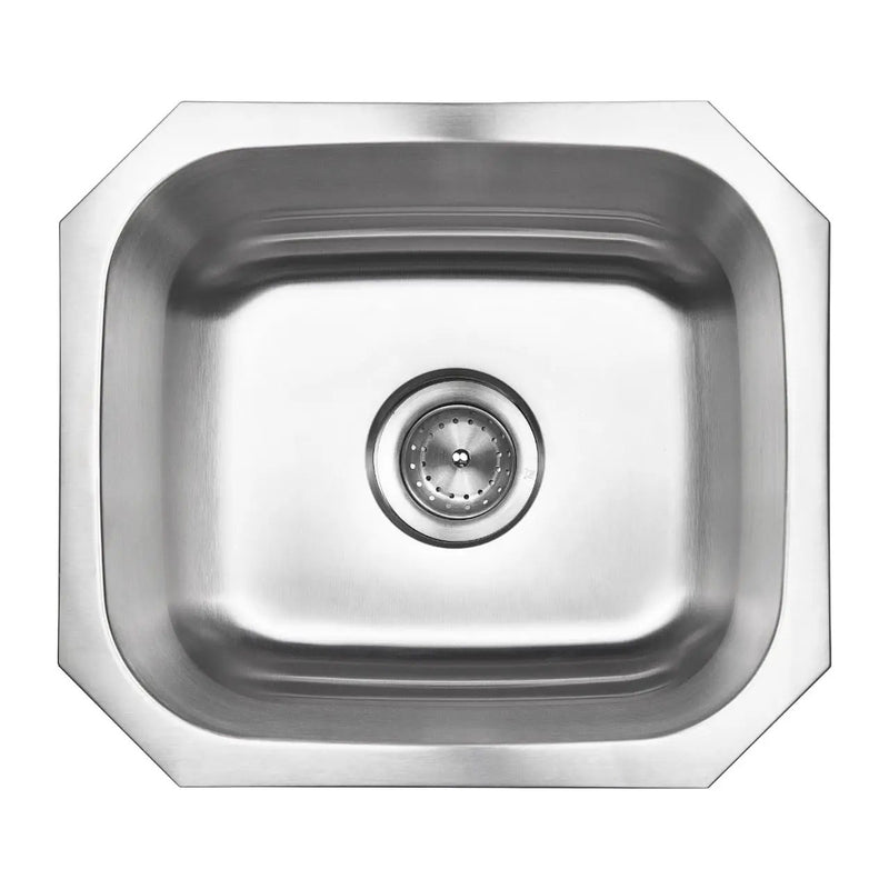 Single Bowl 1618 Stainless Steel Kitchen Sink close up