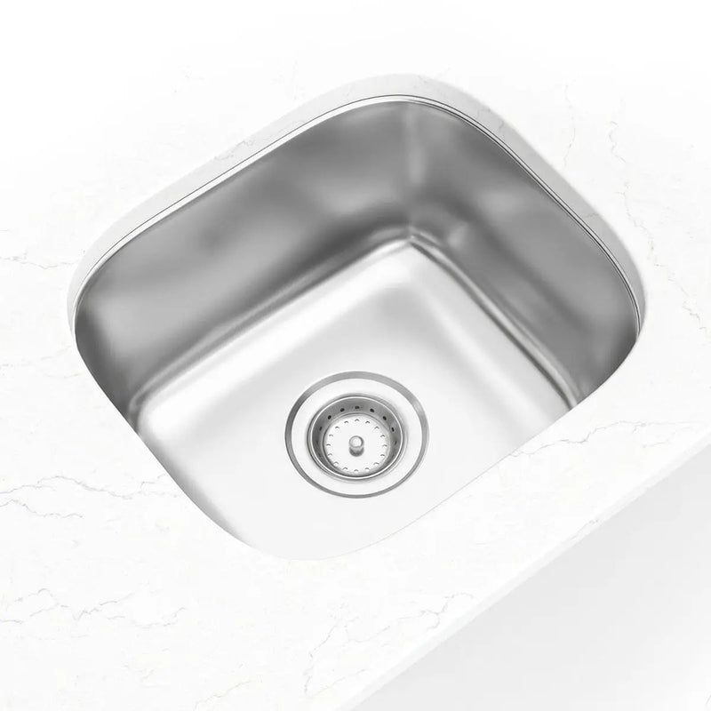 Single Bowl 1618 Stainless Steel Kitchen Sink in a finished room