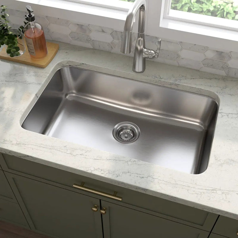 Single Bowl Kitchen Sink 3018 Stainless Steel in a finished room