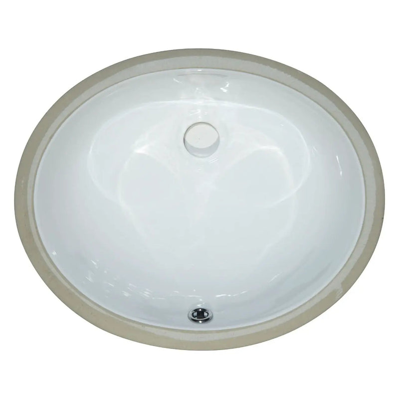Vanity White Oval Porcelain 1512 Kitchen Sink close up
