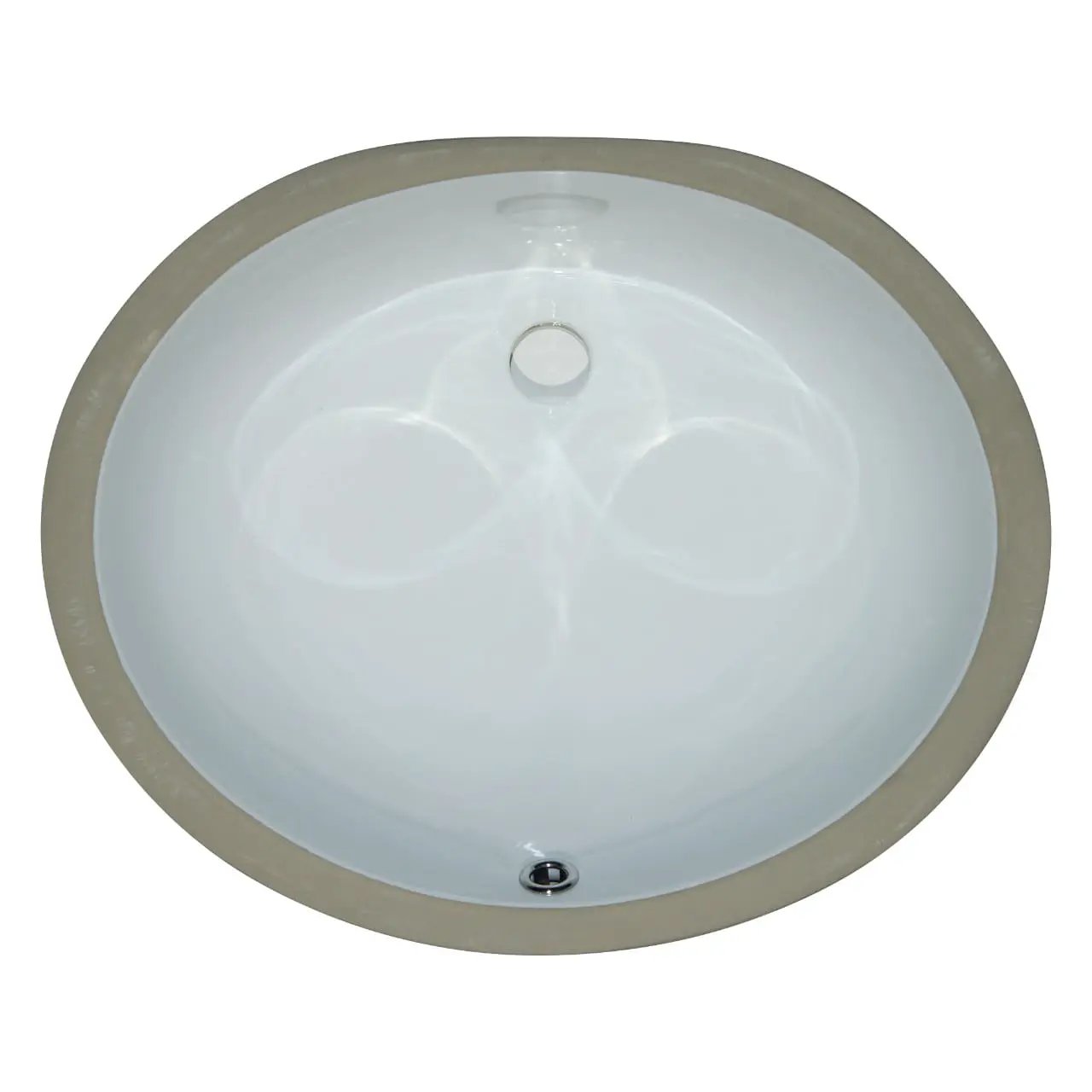Vanity White Oval Porcelain 1714 Kitchen Sink close up