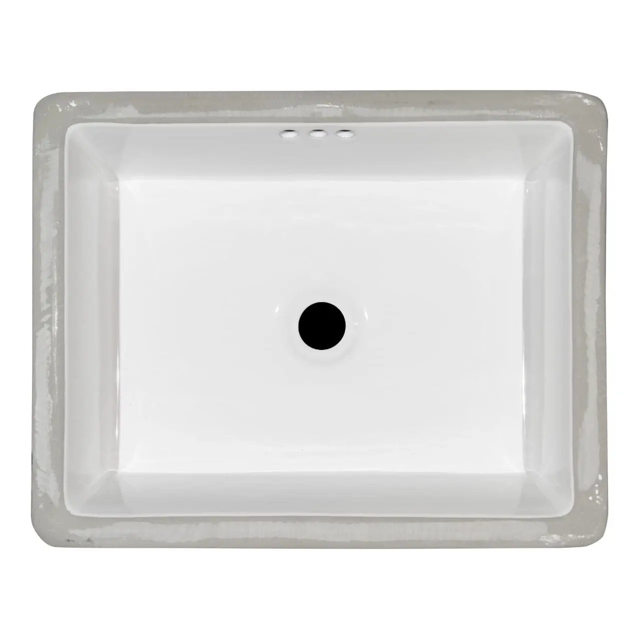 Vanity White Rect Porcelain 2015 Flat Sinks close up