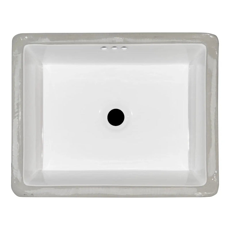 Vanity White Rect Porcelain 2015 Flat Sinks close up