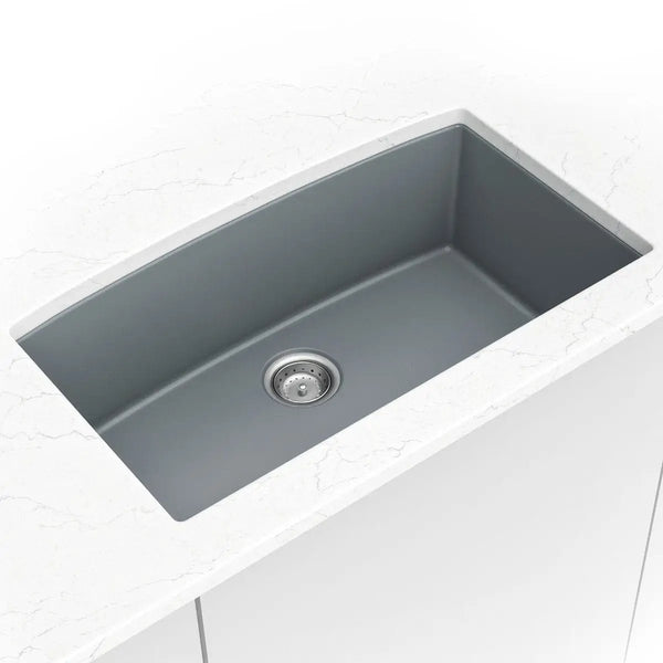 Grey Quartz Single Bowl Kitchen Sink Composite, photo 2 of 4