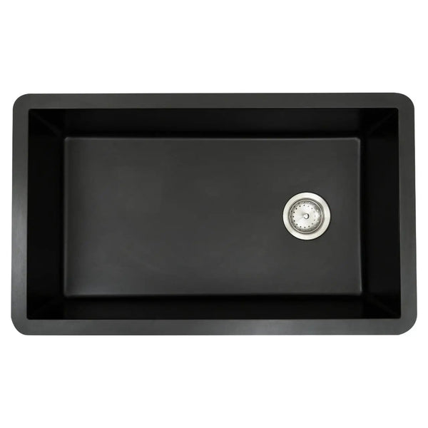 Black Quartz Single Bowl 3119 Sink Composite